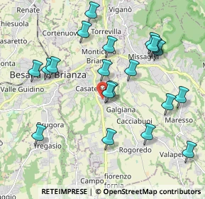 Mappa Via E.Vismara, 23880 Casatenovo LC, Italia (2.113)