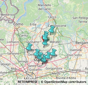 Mappa Via E.Vismara, 23880 Casatenovo LC, Italia (9.94727)