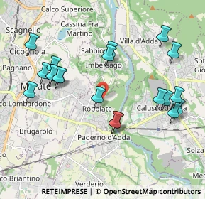 Mappa Via Cantone, 23899 Robbiate LC, Italia (2.1225)