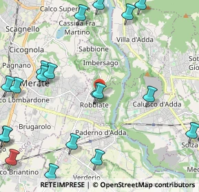 Mappa Via Cantone, 23899 Robbiate LC, Italia (2.996)