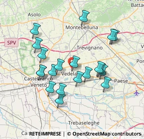 Mappa Via Papa Sarto, 31050 Vedelago TV, Italia (6.8655)