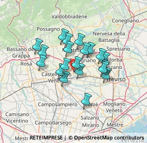 Mappa Via Papa Sarto, 31050 Vedelago TV, Italia (9.9835)