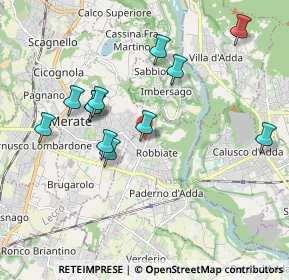 Mappa Via Mazzini Giuseppe, 23899 Robbiate LC, Italia (1.86583)