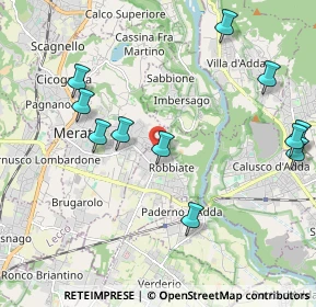 Mappa Via Mazzini Giuseppe, 23899 Robbiate LC, Italia (2.31)