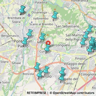 Mappa Via Trento, 24030 Curno BG, Italia (2.9315)