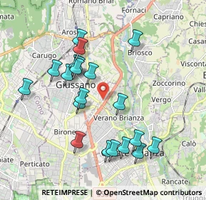 Mappa Via Monte Santo, 20833 Giussano MB, Italia (1.877)