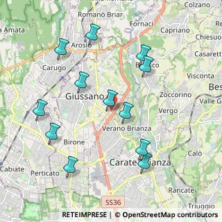 Mappa Via Monte Santo, 20833 Giussano MB, Italia (2.09083)