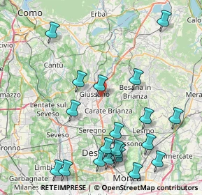 Mappa Via Monte Santo, 20833 Giussano MB, Italia (10.0205)
