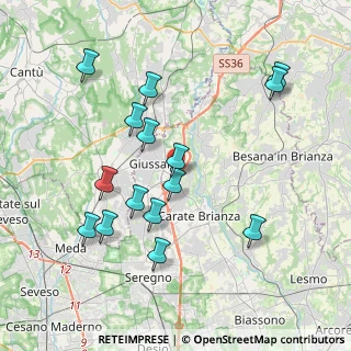 Mappa Via Monte Santo, 20833 Giussano MB, Italia (3.92133)