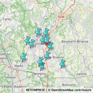 Mappa Via Monte Santo, 20833 Giussano MB, Italia (2.87)
