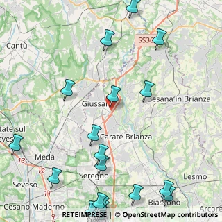 Mappa Via Monte Santo, 20833 Giussano MB, Italia (6.3975)