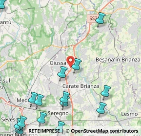 Mappa Via Monte Santo, 20833 Giussano MB, Italia (6.22333)