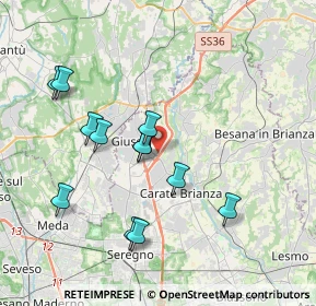 Mappa Via Monte Santo, 20833 Giussano MB, Italia (3.66)