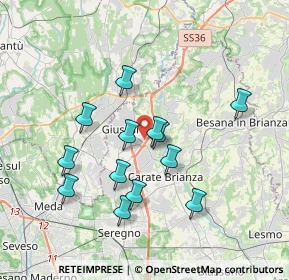 Mappa Via Monte Santo, 20833 Giussano MB, Italia (3.31231)