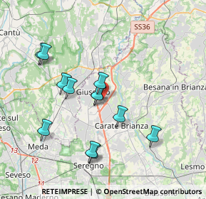 Mappa Viale Monza, 20833 Giussano MB, Italia (3.49167)