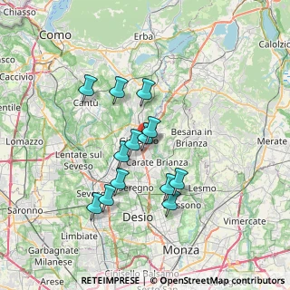 Mappa Viale Monza, 20833 Giussano MB, Italia (5.96385)