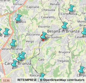 Mappa Via Tiziano Vecellio, 20842 Besana in Brianza MB, Italia (3.25563)