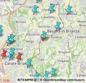 Mappa Via Tiziano Vecellio, 20842 Besana in Brianza MB, Italia (3.1185)