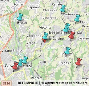 Mappa Via Tiziano Vecellio, 20842 Besana in Brianza MB, Italia (2.61)