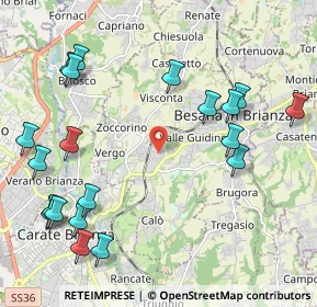 Mappa Via Tiziano Vecellio, 20842 Besana in Brianza MB, Italia (2.6055)