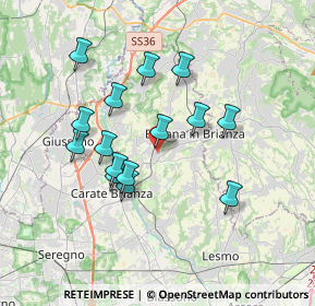 Mappa Via Tiziano Vecellio, 20842 Besana in Brianza MB, Italia (3.186)