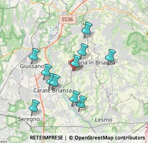 Mappa Via Tiziano Vecellio, 20842 Besana in Brianza MB, Italia (3.37091)