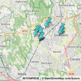 Mappa Via Armando Diaz, 22066 Mariano Comense CO, Italia (1.17692)