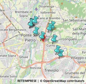 Mappa Via Lecco, 24035 Curno BG, Italia (1.34)