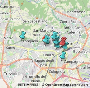 Mappa Via Mose del Brolo, 24128 Bergamo BG, Italia (1.07692)
