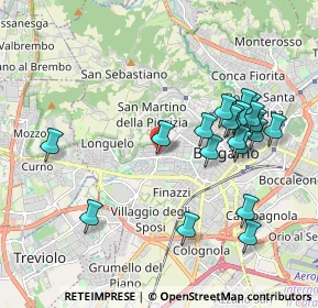 Mappa Via Mose del Brolo, 24128 Bergamo BG, Italia (1.9895)