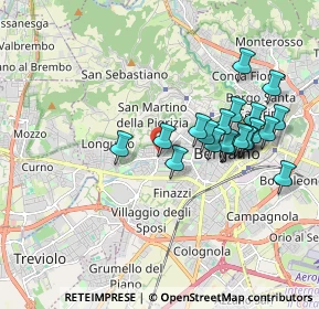 Mappa Via Mose del Brolo, 24128 Bergamo BG, Italia (1.7465)