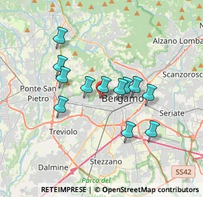 Mappa Via Mose del Brolo, 24128 Bergamo BG, Italia (2.8775)