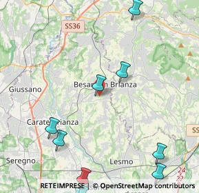 Mappa Via della Cascina Selva, 20842 Besana in Brianza MB, Italia (6.41583)