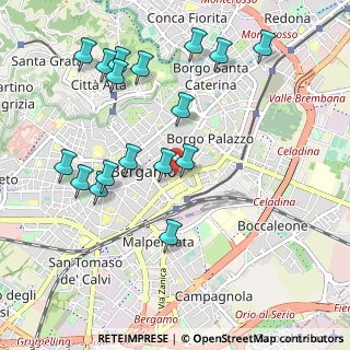 Mappa Via Clara Maffei, 24121 Bergamo BG, Italia (1.08647)