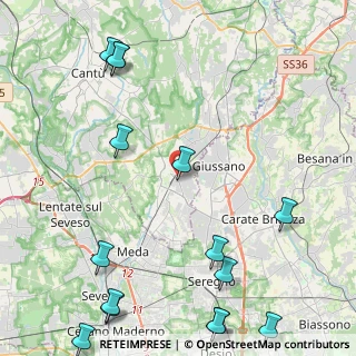 Mappa Via Nazario Sauro, 22066 Mariano Comense CO, Italia (6.43688)