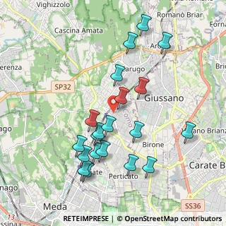 Mappa Via Nazario Sauro, 22066 Mariano Comense CO, Italia (1.971)