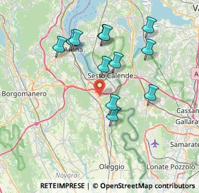 Mappa Via Castelletto Ticino, 28040 Borgo Ticino NO, Italia (7.01833)