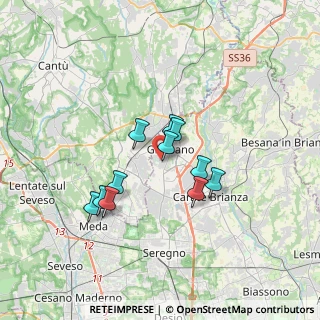Mappa Via Arona, 20833 Giussano MB, Italia (2.68364)