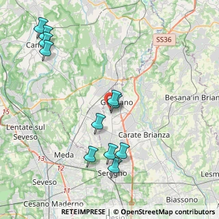 Mappa Via Arona, 20833 Giussano MB, Italia (4.55364)