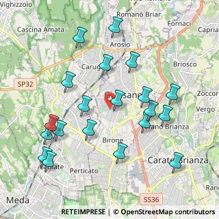 Mappa Via Arona, 20833 Giussano MB, Italia (2.1335)