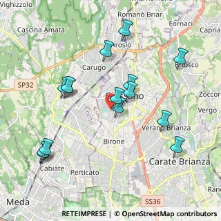 Mappa Via Arona, 20833 Giussano MB, Italia (2.028)