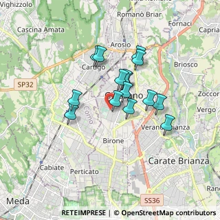 Mappa Via Arona, 20833 Giussano MB, Italia (1.322)
