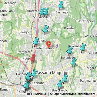 Mappa Via Milano, 21040 Oggiona Con Santo Stefano VA, Italia (3.0955)