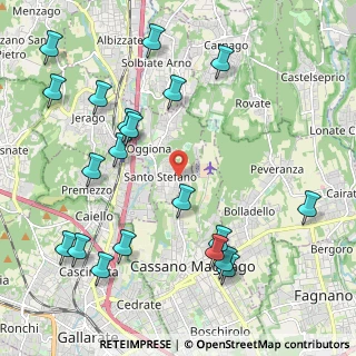 Mappa Via Milano, 21040 Oggiona Con Santo Stefano VA, Italia (2.5425)
