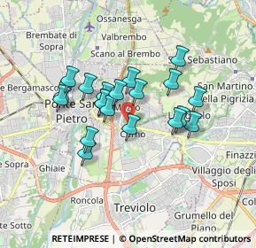 Mappa Via Crocette, 24035 Curno BG, Italia (1.385)