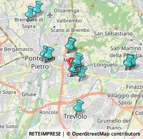 Mappa Via Crocette, 24035 Curno BG, Italia (1.665)