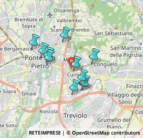 Mappa Via Crocette, 24035 Curno BG, Italia (1.34091)