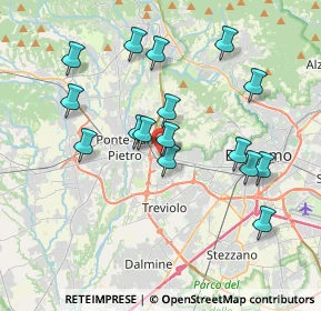 Mappa Via Crocette, 24035 Curno BG, Italia (3.59625)