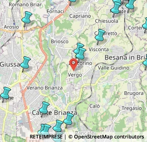 Mappa Via Don Dionigi Clerici, 20842 Besana in Brianza MB, Italia (3.338)