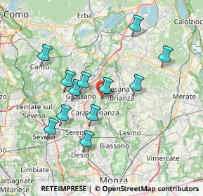 Mappa Via Don Dionigi Clerici, 20842 Besana in Brianza MB, Italia (6.7725)